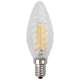 Лампа светодиодная филаментная ЭРА E14 5W 2700K прозрачная F-LED BTW-5W-827-E14. 
