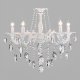 Подвесная люстра Eurosvet Veletta 10108/5 белый/прозрачный хрусталь Strotskis. 