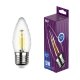 Лампа светодиодная филаментная REV TC37 E27 5W 4000K DECO Premium свеча на ветру 32490 4. 