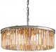 Подвесная люстра DeLight Collection 1920s Odeon KR0387P-10B chrome/amber. 