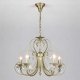 Подвесная люстра Eurosvet Alda 3305/5 латунь/прозрачный хрусталь Strotskis a072114. 