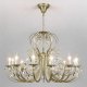 Подвесная люстра Eurosvet Alda 3305/12 латунь/прозрачный хрусталь Strotskis a072112. 