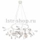 Подвесная светодиодная люстра Crystal Lux Evita SP45 D White/Transparent. 