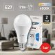 Лампа светодиодная ЭРА E27 21W 4000K матовая LED A65-21W-840-E27. 