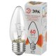 Лампа накаливания ЭРА E27 60W 2700K прозрачная ДС 60-230-E27-CL. 