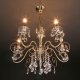 Подвесная люстра Eurosvet Ravenna 10104/5 античная бронза/прозрачный хрусталь Strotskis. 