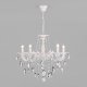 Подвесная люстра Eurosvet Veletta 10108/5 белый/прозрачный хрусталь Strotskis. 
