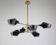 Подвесная люстра Lumina Deco Romina LDP 6037-6 BK+GD. 