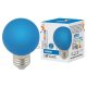 Лампа светодиодная (UL-00006957) Volpe E27 3W синяя LED-G60-3W/Blue/E27/FR/С. 