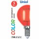 Лампочка светодиодная Uniel LED-G45-5W/RED/E14 GLA02RD картон. 