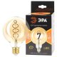 Лампа светодиодная филаментная ЭРА E27 7W 2400K прозрачная F-LED G95-7W-824-E27 spiral gold Б0047663. 