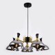 Подвесной светильник Ambrella light Traditional 5 TR9082/5 BK/GD/SM черный/золото/дымчатый E27/5 max 40W D750*750. 