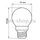 Лампа светодиодная филаментная Feron E27 5W 4000K Шар Прозрачная LB-61 25582. 