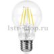 Лампа светодиодная филаментная Feron E27 7W 2700K Шар Прозрачная LB-57 25569. 