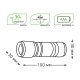 Ручной светодиодный фонарь Gauss от батареек 110х30 50 лм GF106. 