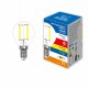 Лампа светодиодная филаментная Volpe E14 6W 3000K прозрачная LED-G45-6W/3000K/E14/CL/SLF UL-00008316. 
