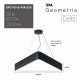 Подвесной светодиодный светильник Geometria ЭРА Delta SPO-151-B-40K-030 30Вт 4000К черный Б0050575. 