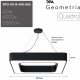 Подвесной светодиодный светильник Geometria ЭРА Quadro SPO-161-B-40K-060 60Вт 4000К черный Б0050583. 