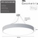 Подвесной светодиодный светильник Geometria ЭРА Ring SPO-132-W-40K-088 88Вт 4000К белый Б0050560. 