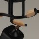 Потолочная люстра Reluce 04868-0.3-03 BK+WOOD. 