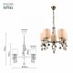 Подвесная люстра Rivoli Ellie 2085-305. 