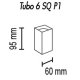 Накладной светильник TopDecor Tubo6 SQ Tubo6 SQ P1 26. 