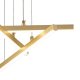 Подвесной светодиодный светильник Indigo Paralleli 14017/3P Gold V000085L. 