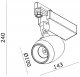 Трековый светильник Pluton DL18433/11WW-Track R White. 