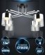 Потолочная люстра Seven Fires Vizer WD3618/4C-BK-CR-CL. 