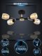 Потолочная люстра Seven Fires Inesh SF3368/4C-BK-FGD-AM. 