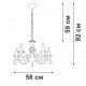 Подвесная люстра Vitaluce V1692-0/5. 
