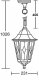 Уличный светильник подвесной Oasis Light PETERSBURG lead GLASS 79805lg Bl. 