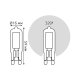 Лампа светодиодная Gauss G9 3.5W 3000K прозрачная 107809103. 
