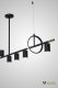 Люстра на штанге AM-Group  AM438 BK. 