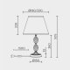 Интерьерная настольная лампа  L9928 AB. 