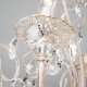 Подвесная люстра Eurosvet 3305/12 белый с золотом/прозрачный хрусталь Strotskis. 